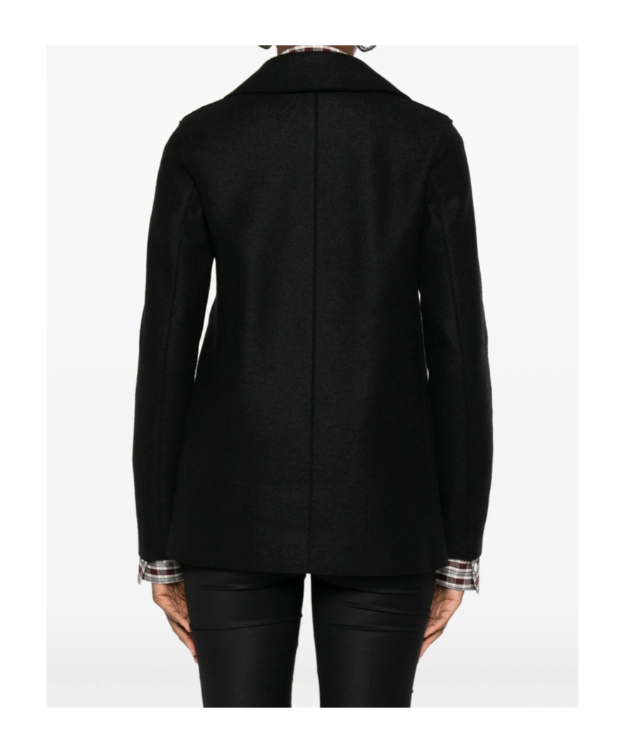 Harris Wharf London Double-breasted Jacket In Black