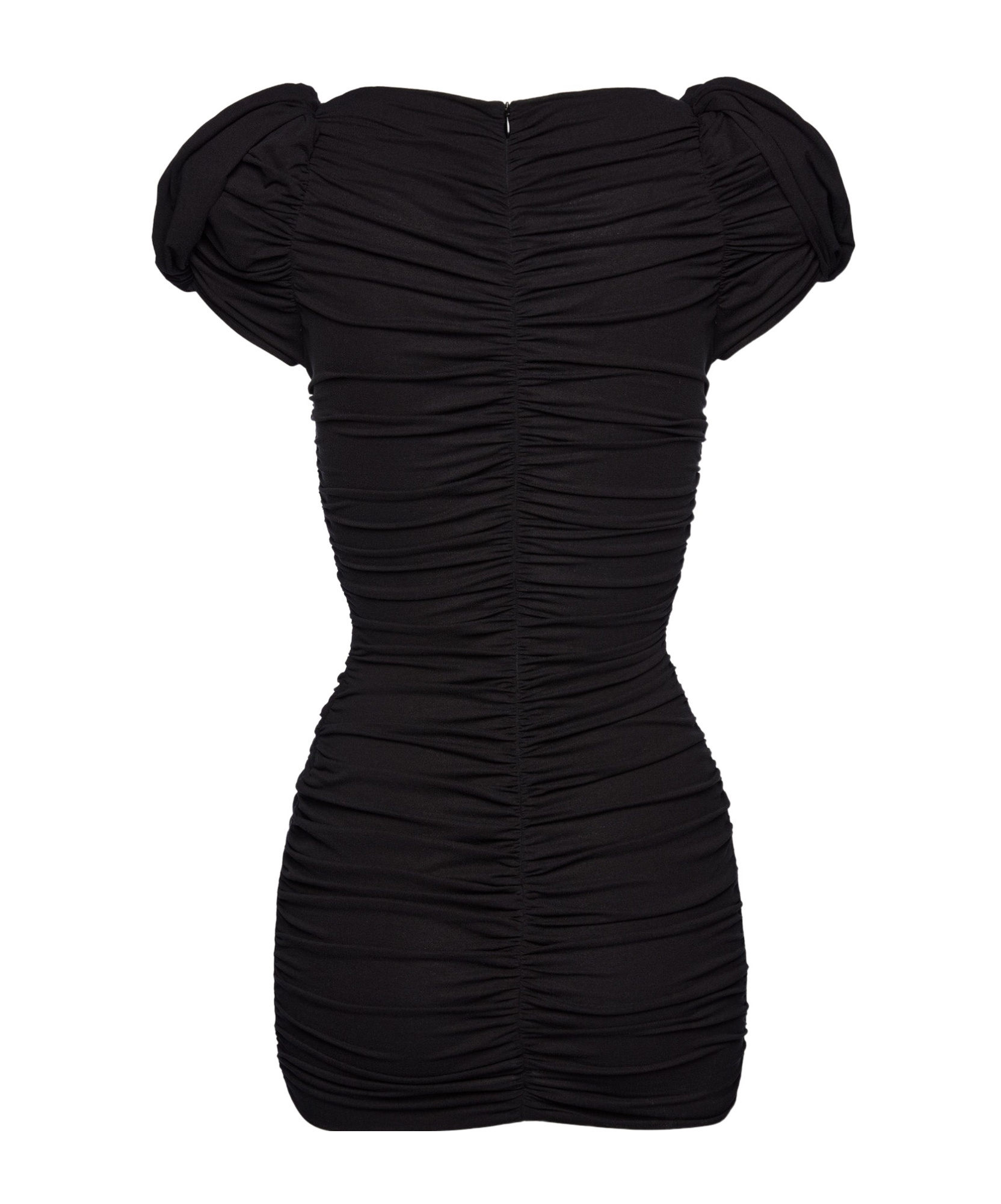Magda Butrym Mini Dress With Bubble Sleeves In Black