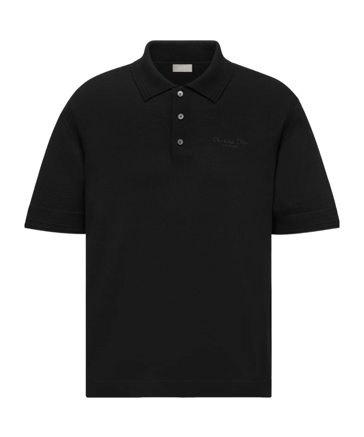 Dior Logo Details Polo Shirt In Black