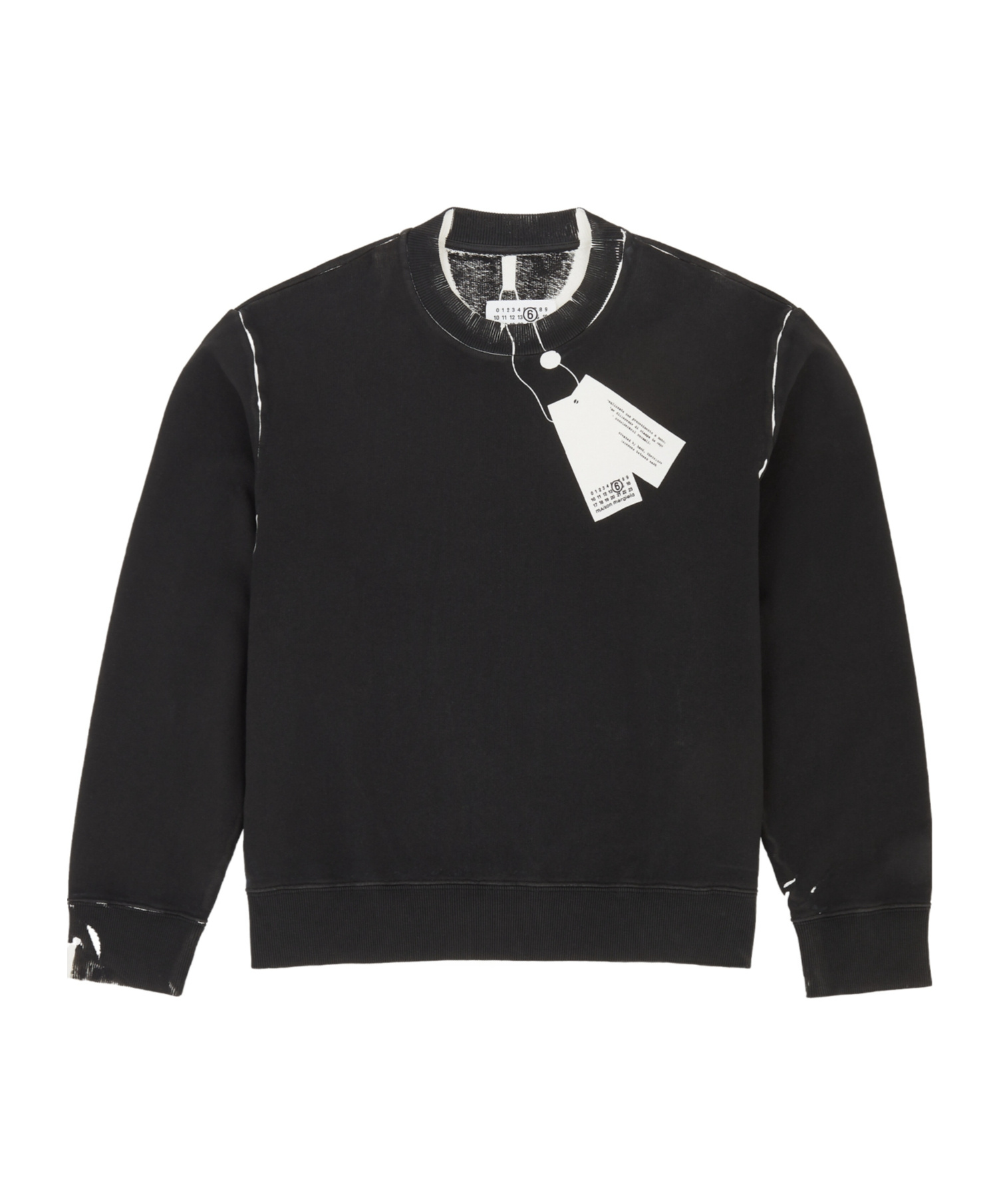 Mm6 Maison Margiela Trompe L'oeil Sweatshirt In Black