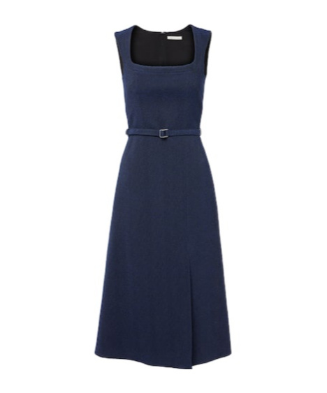 Emilia Wickstead Pinah Cotton-blend Bouclé Midi Dress In Blue