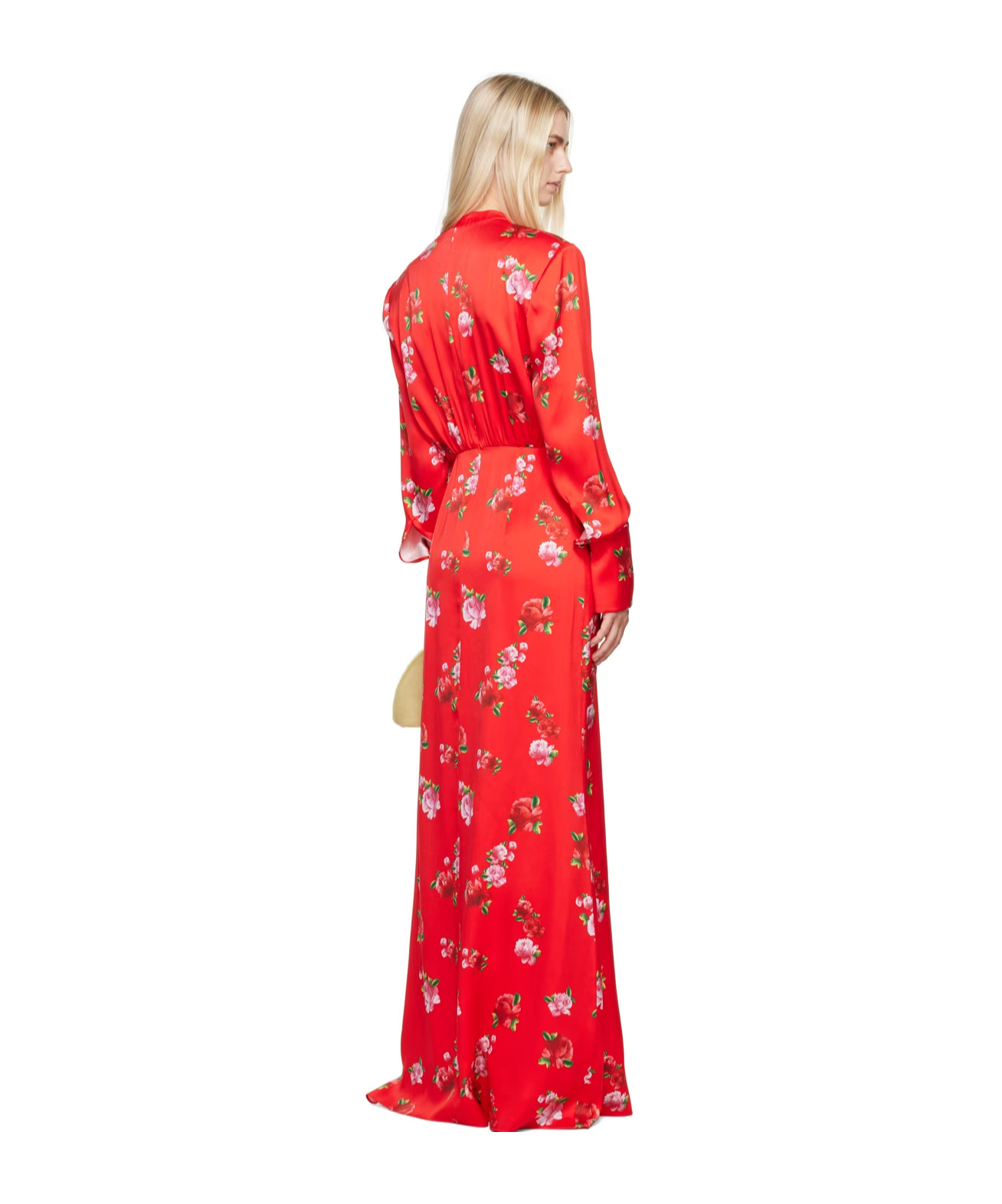 Magda Butrym High-necked Long Dress In Red