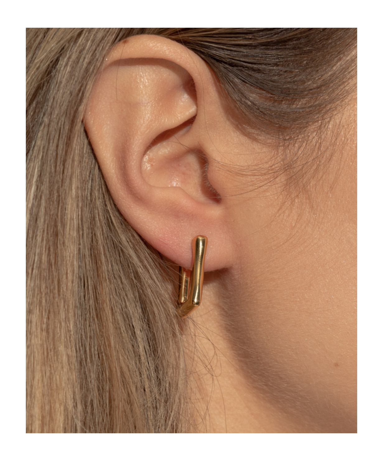 Jil Sander Rectangular Earrings In Yellow