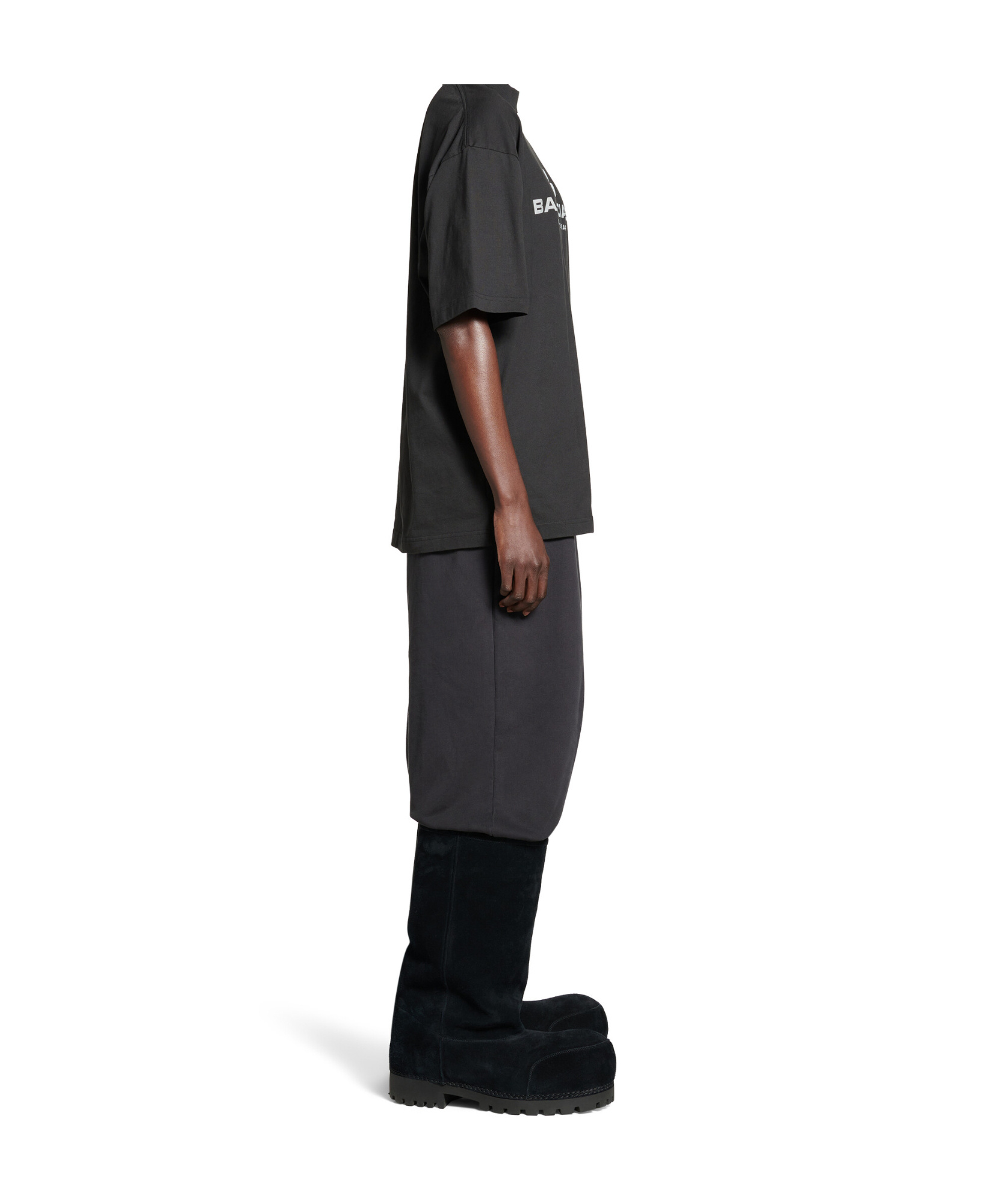 Balenciaga Close-fitting Activewear T-shirt Clothing In Black