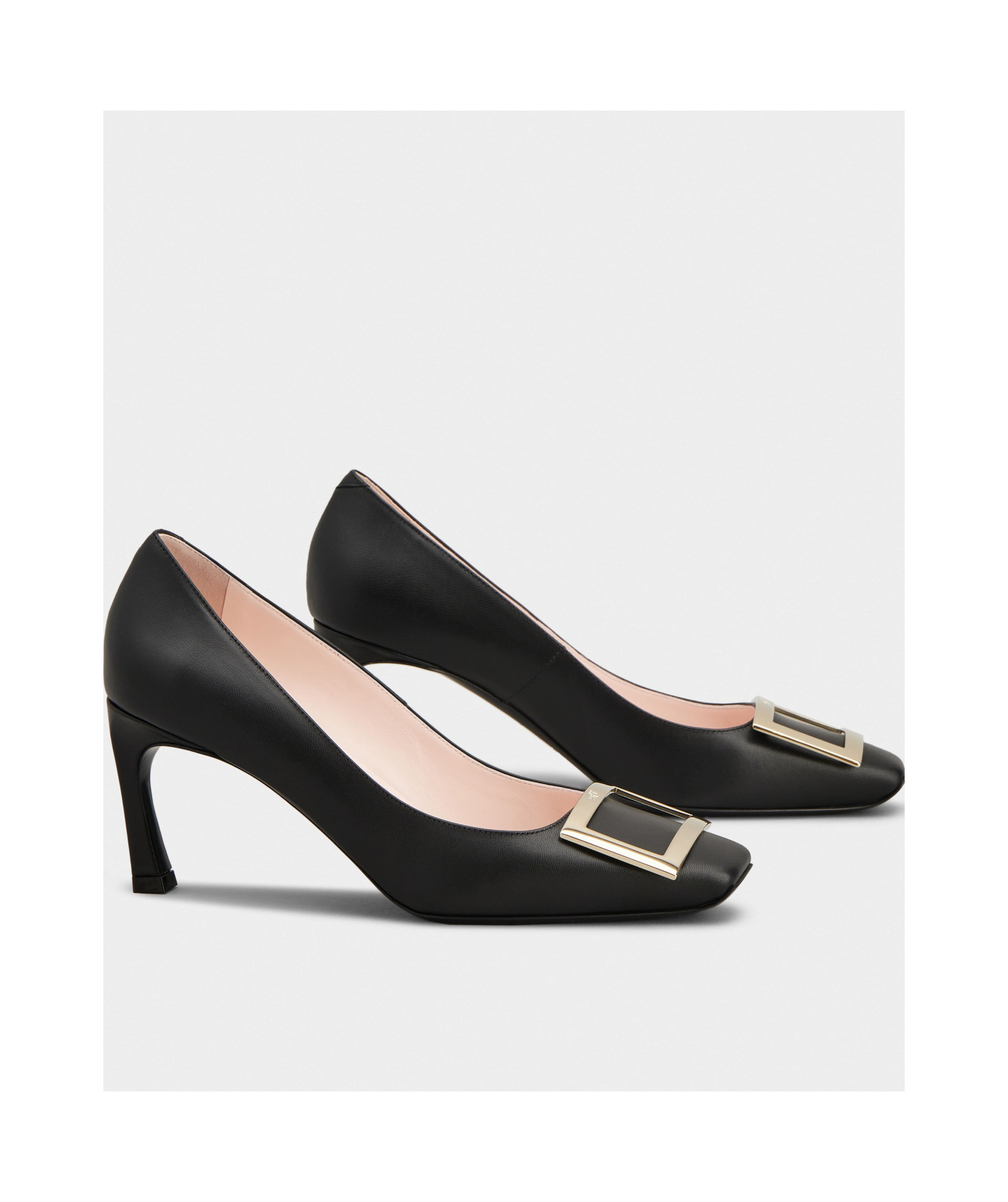 Roger Vivier Trompette Vivier Buckle Pumps In Black