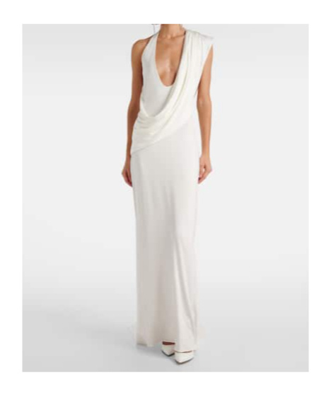 Magda Butrym Draped Gown In White