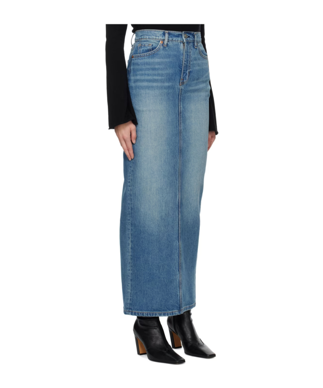 Reformation Blue Daria Denim Maxi Skirt In Blue