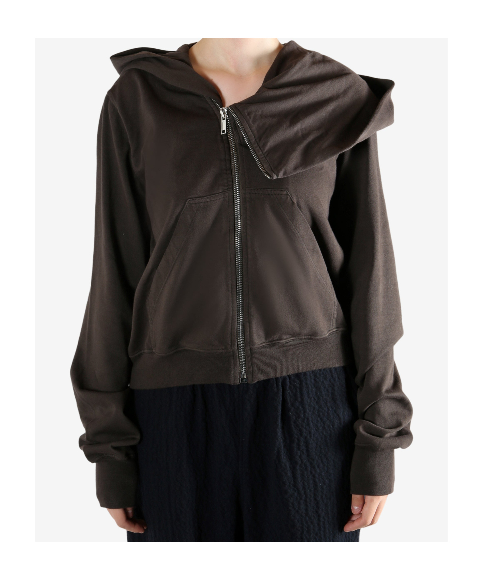 Rick Owens Drkshdw Long-sleeved Sweatshirt In Brown