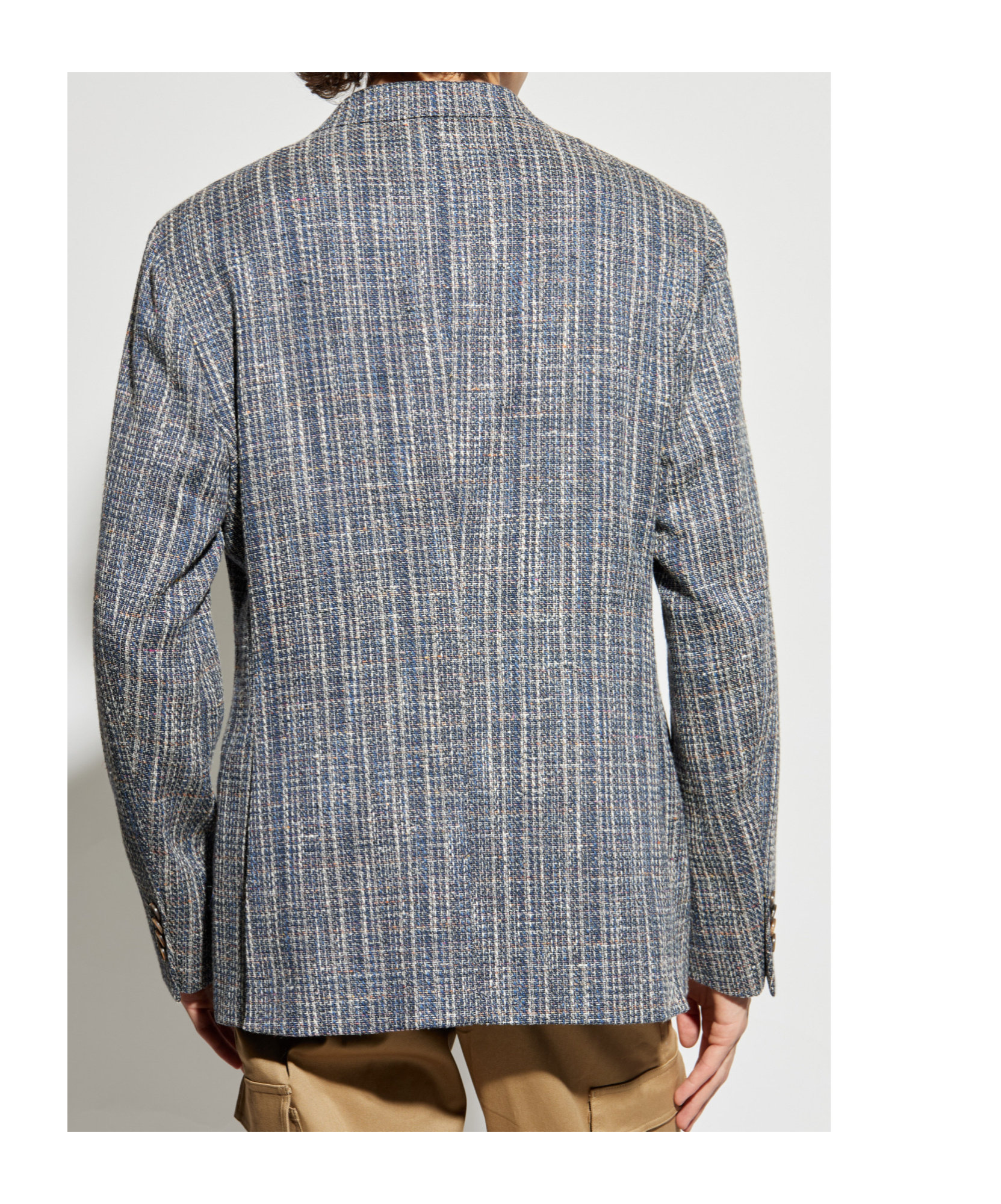 Etro Single-breasted Cotton Blazer In Blue