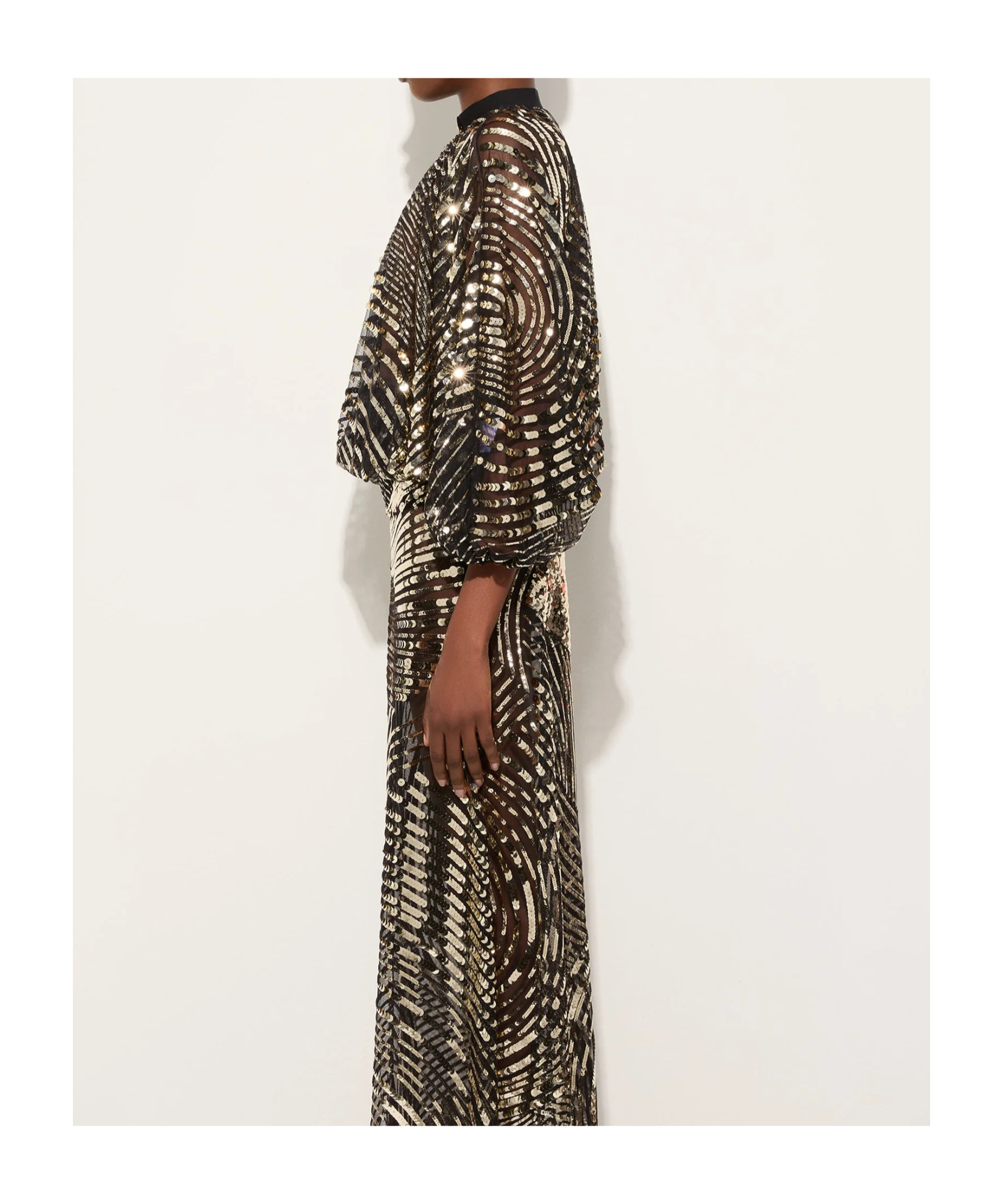 Pucci Iride Print Embroidered Tulle Blouse In Black