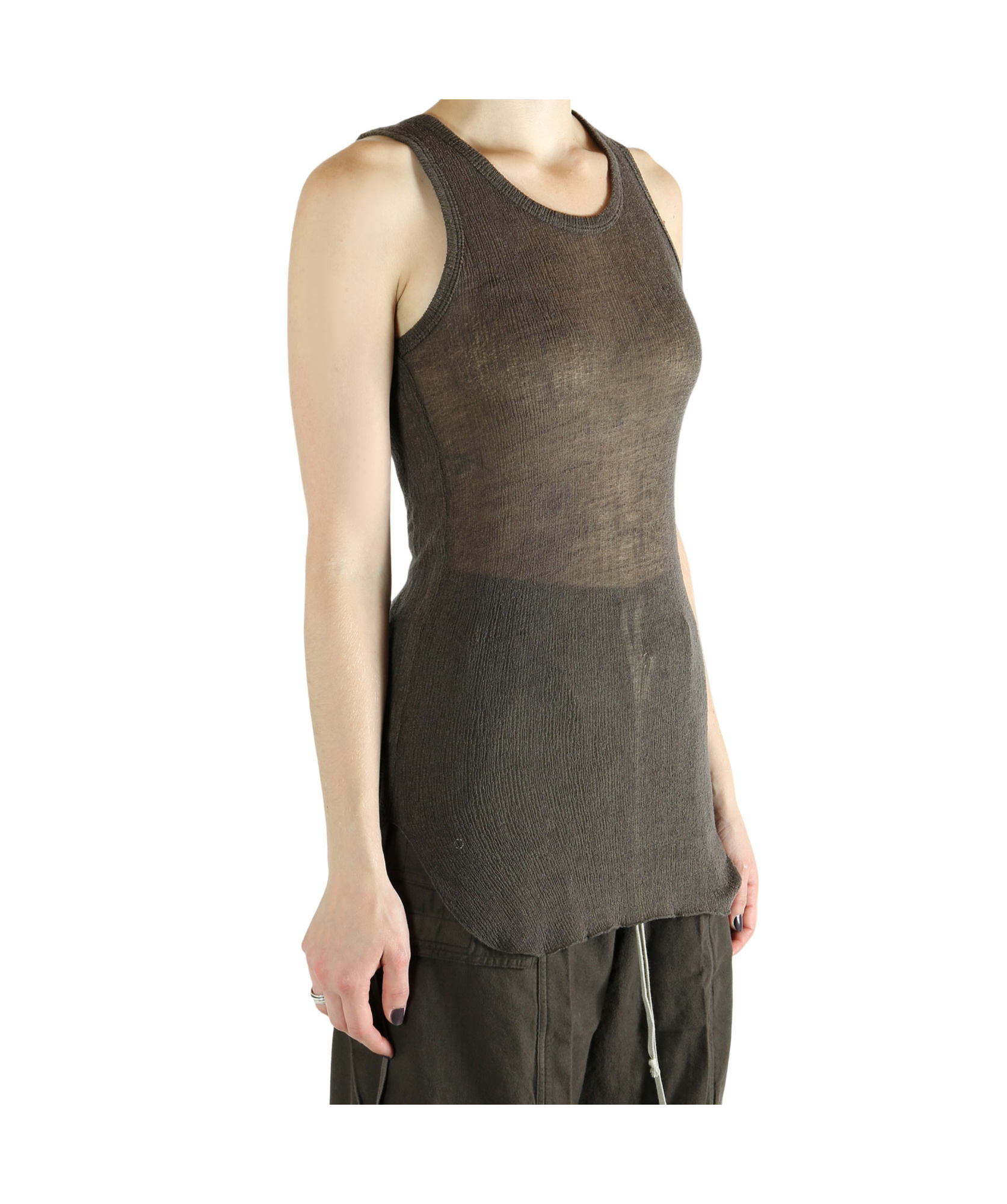 Ann Demeulemeester Crew Neck Vest In Brown