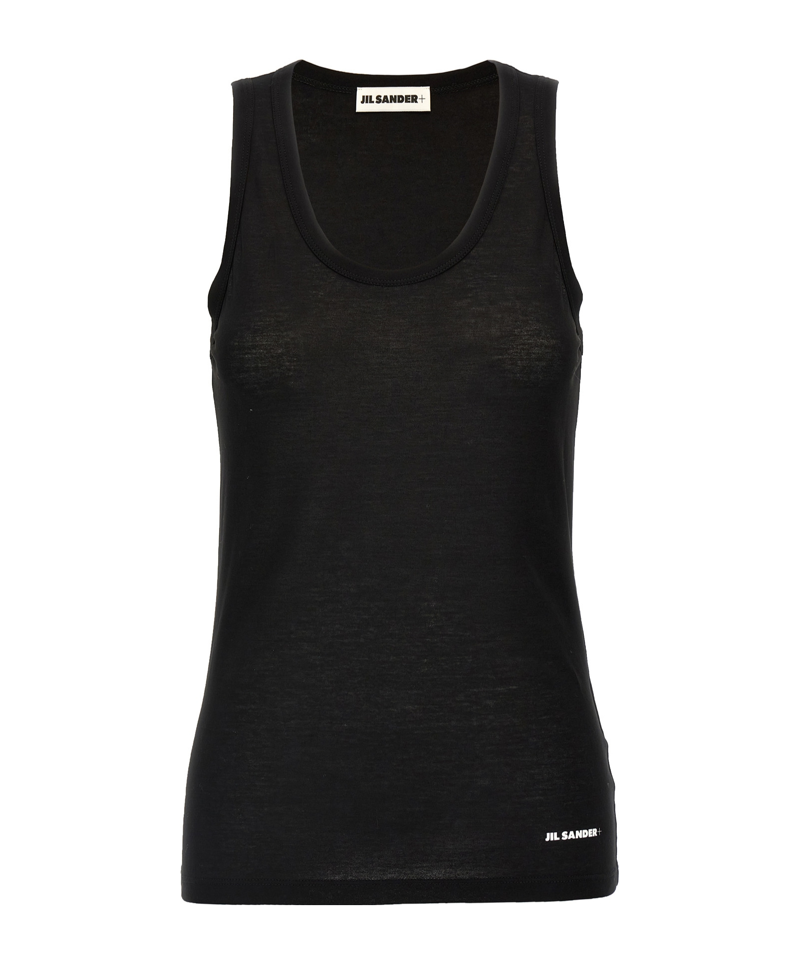Shop Jil Sander Scoop-neck Tank Top In Black