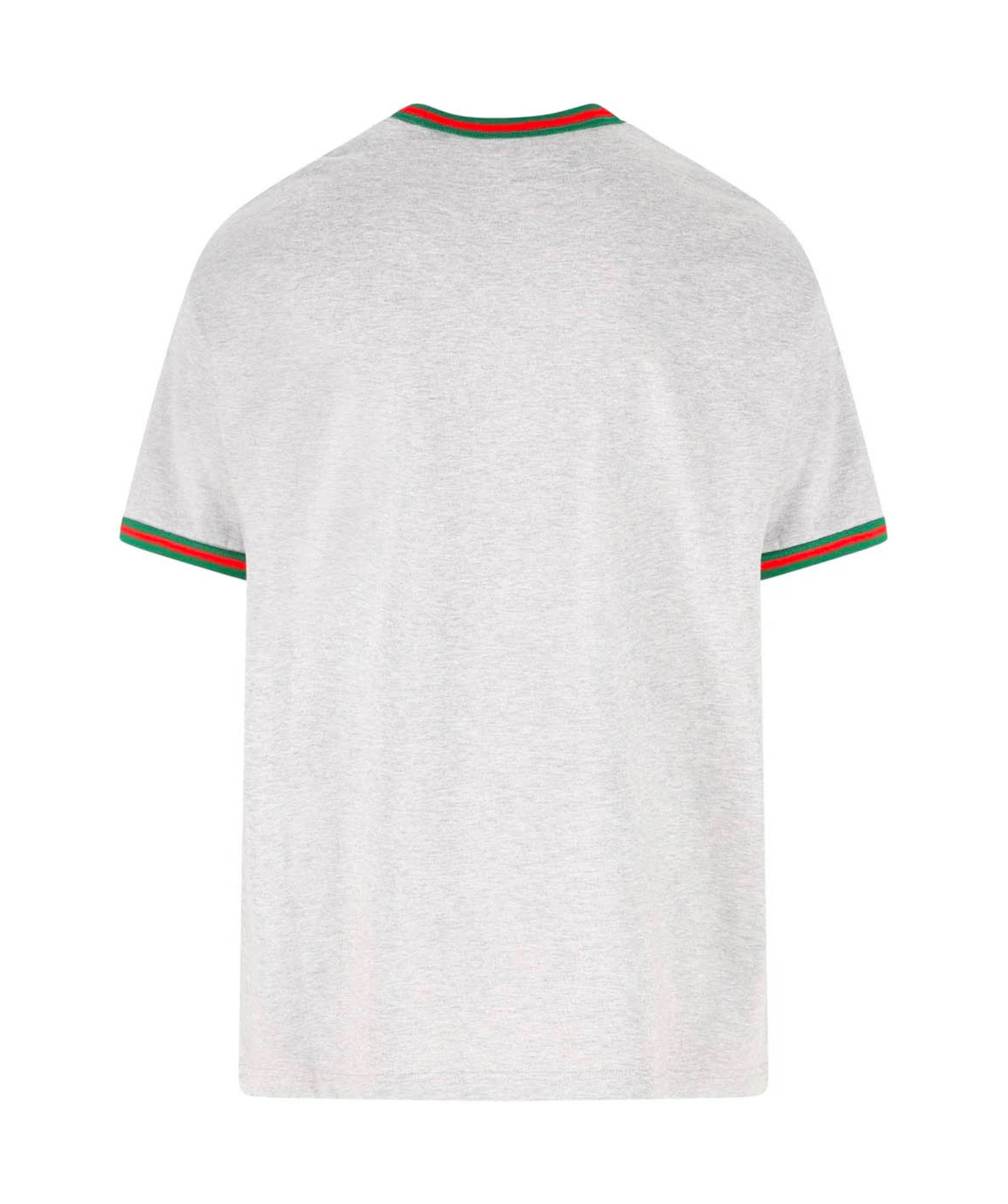 Gucci Crew Neck T-shirt Featuring Web Ribbon In White