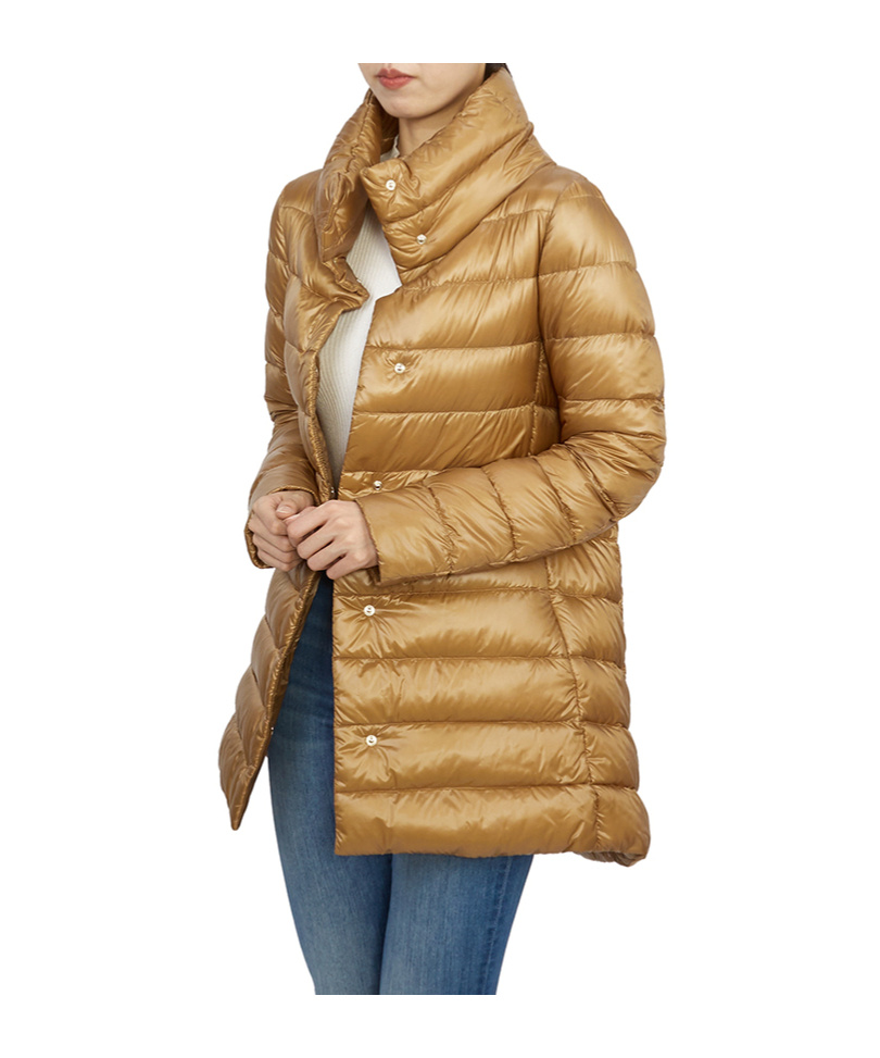 Herno Long-sleeved Down Jacket In Brown