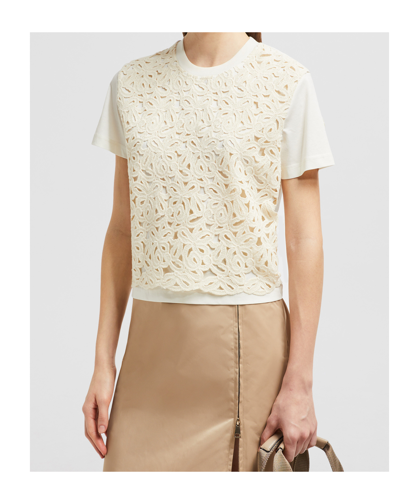 Moncler Item O-neck Short-sleeved T-shirt In White