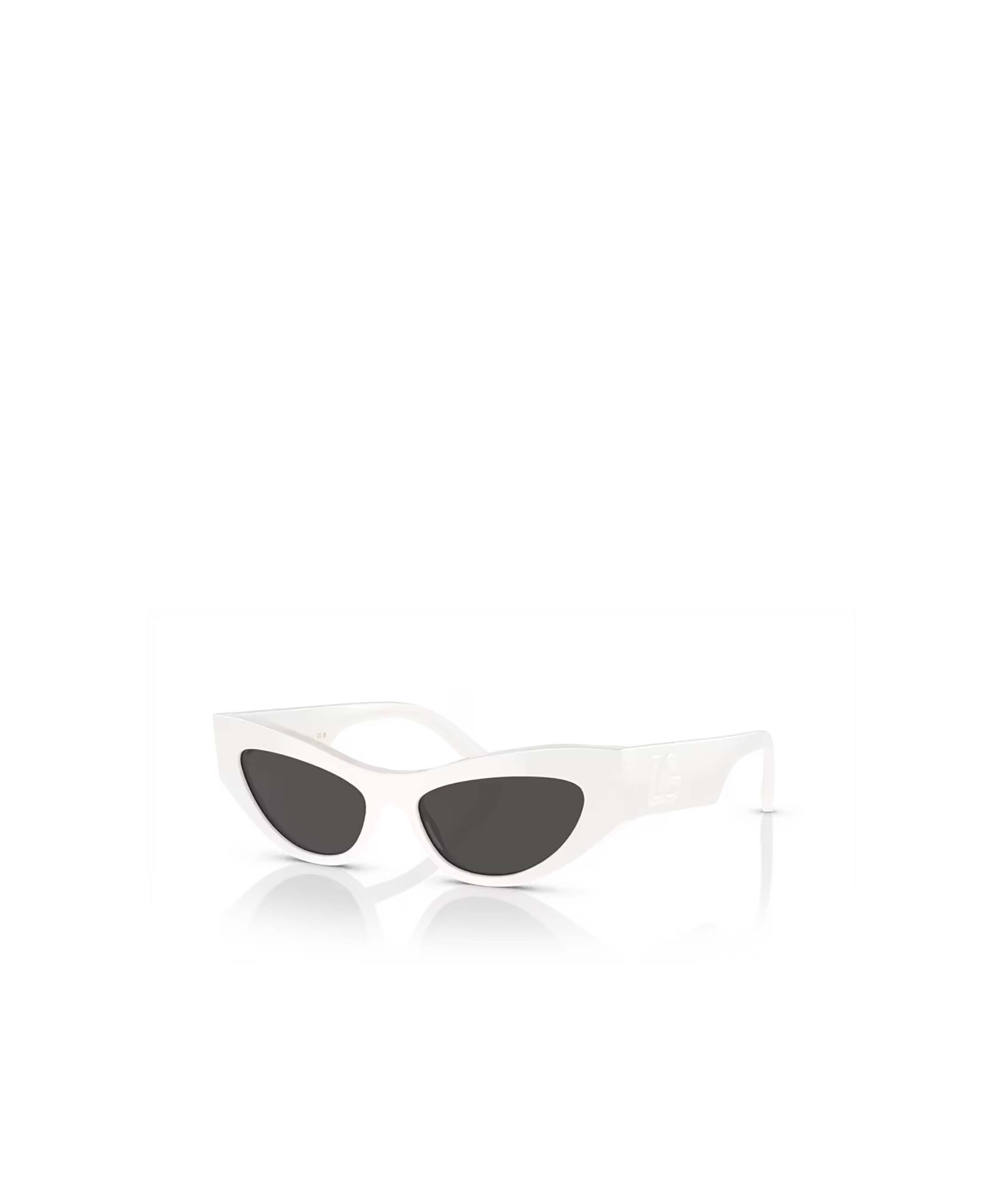 Dolce & Gabbana Geometric Frame Sunglasses In White