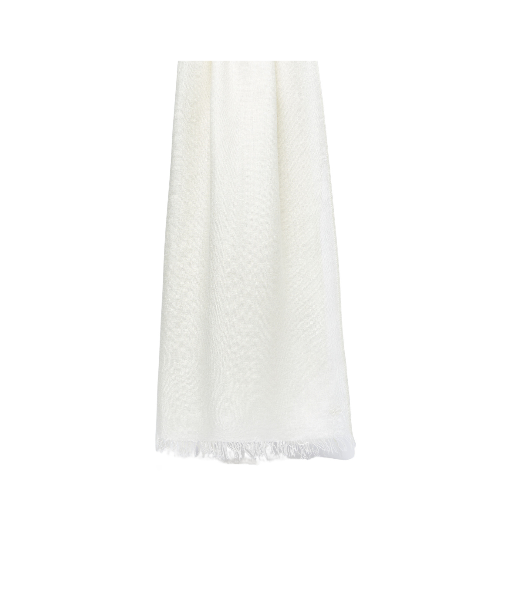 Weekend Max Mara Logo Cashmere Scarf In White