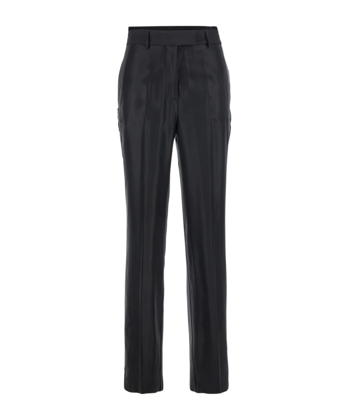 Semicouture Belt-loop Wool Trousers In Black