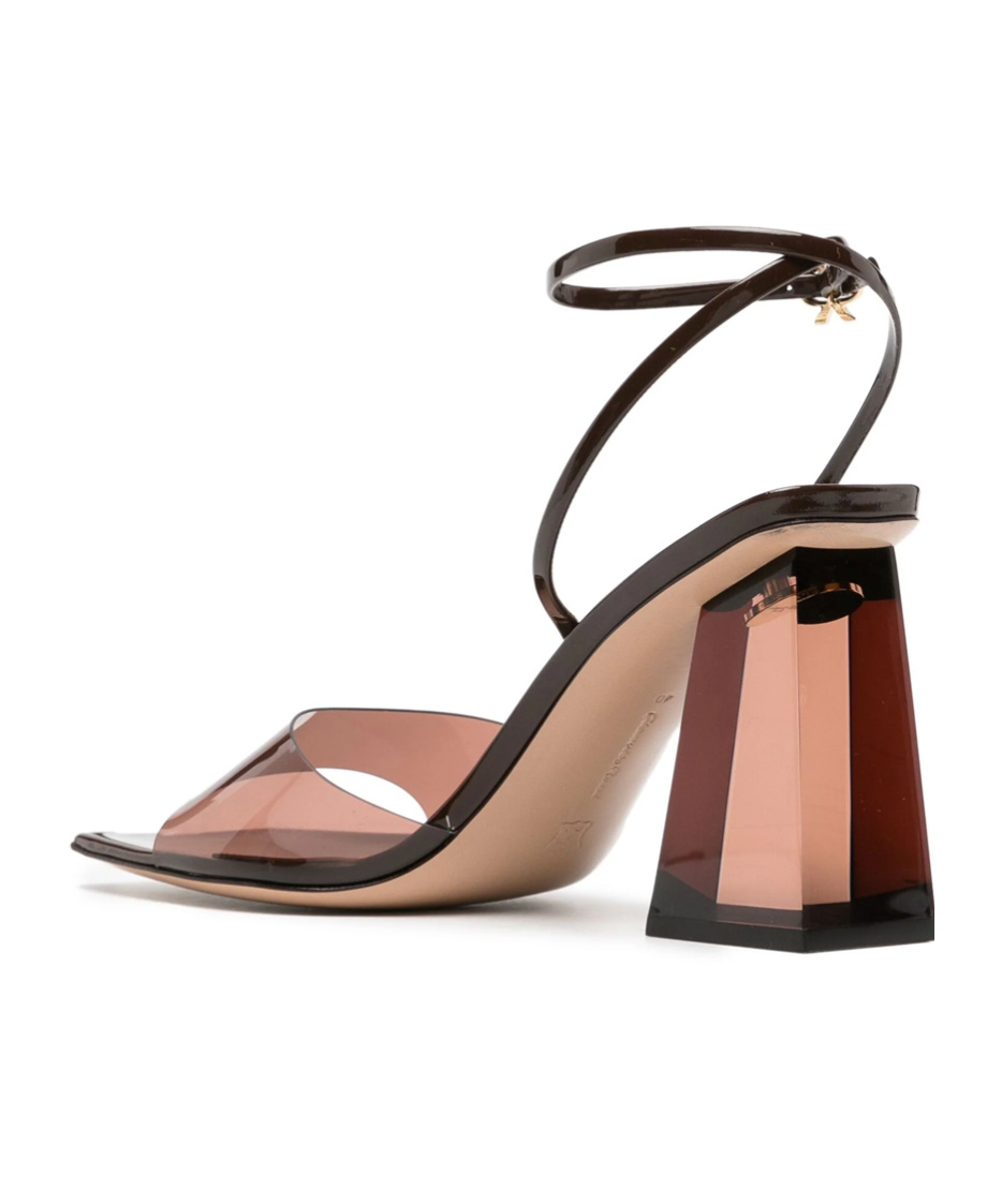 Gianvito Rossi Cosmic Leather-trimmed Tpu Sandals In Black