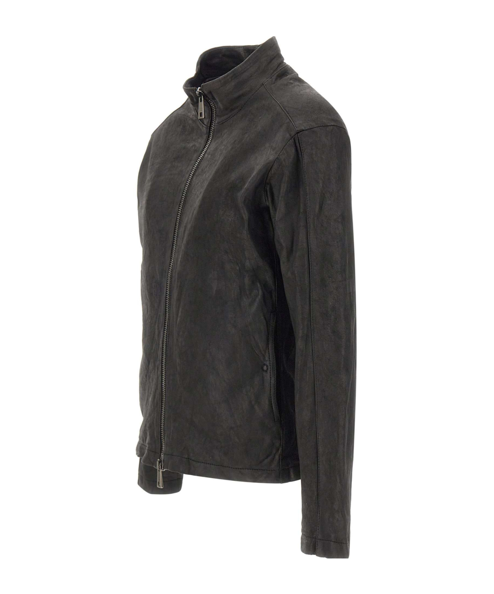 Giorgio Brato Leather Biker Jacket In Multi