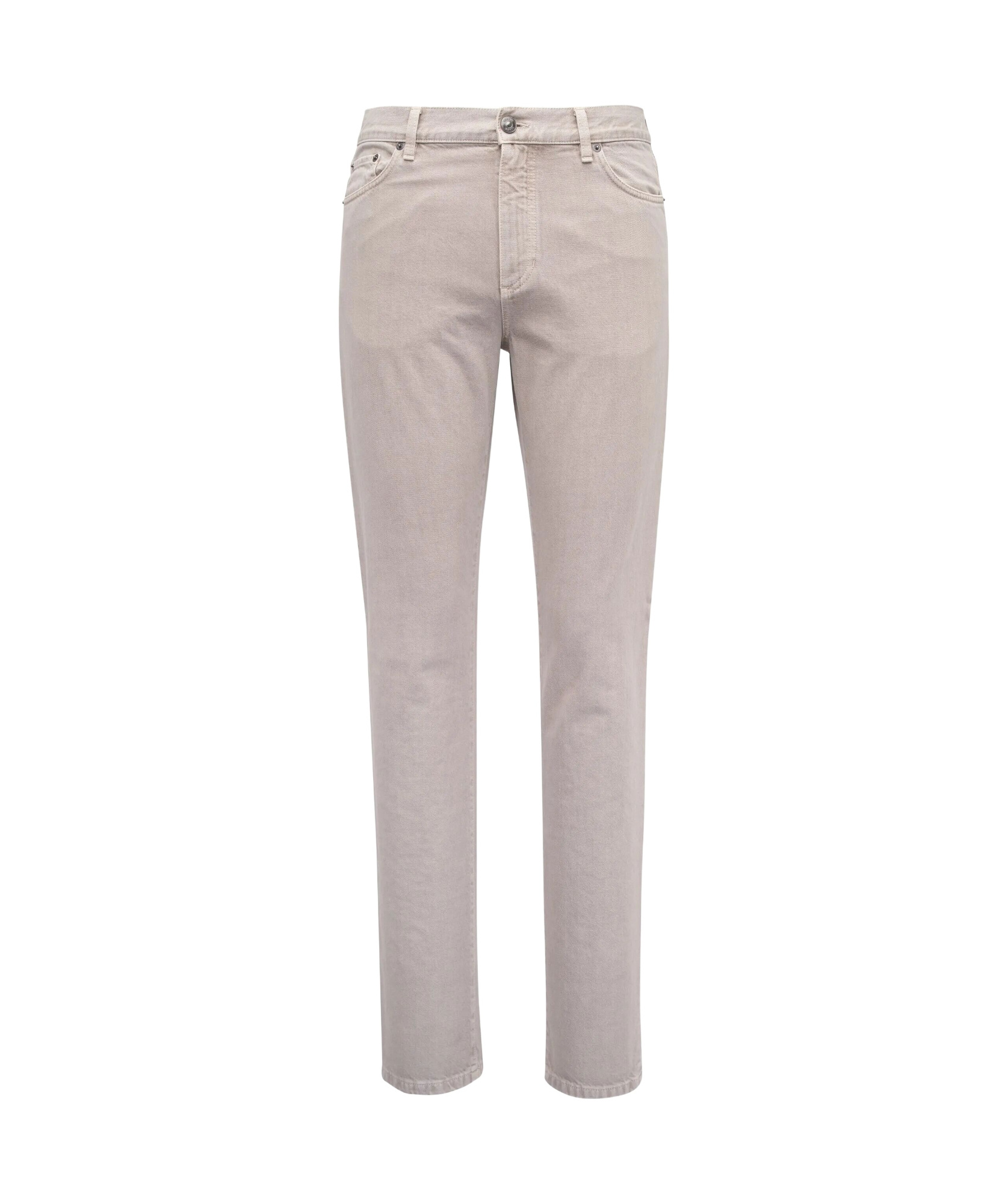Shop Zegna Straight Denim Jeans In Nude