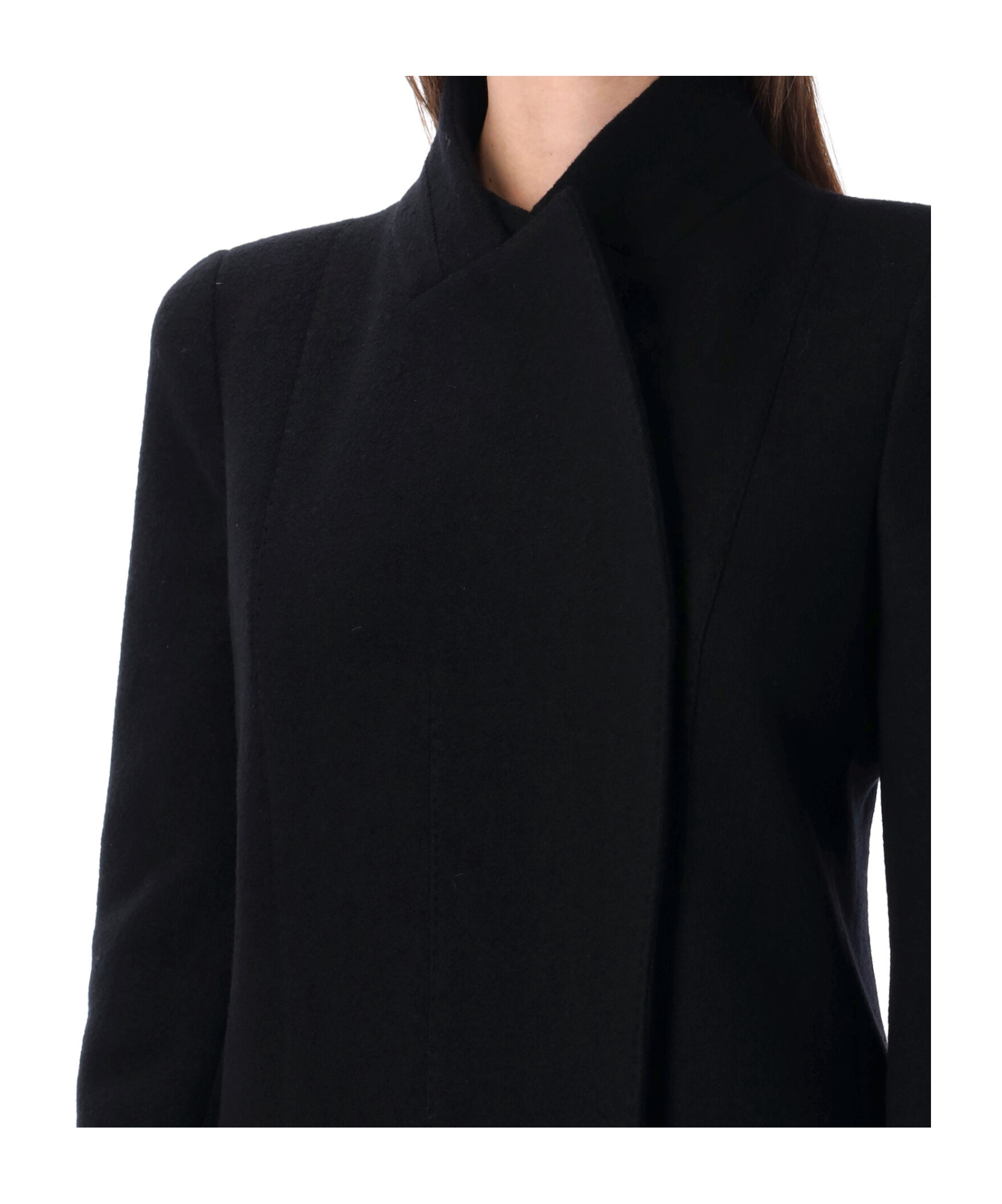 Tom Ford Straight Hem Long Coat In Black