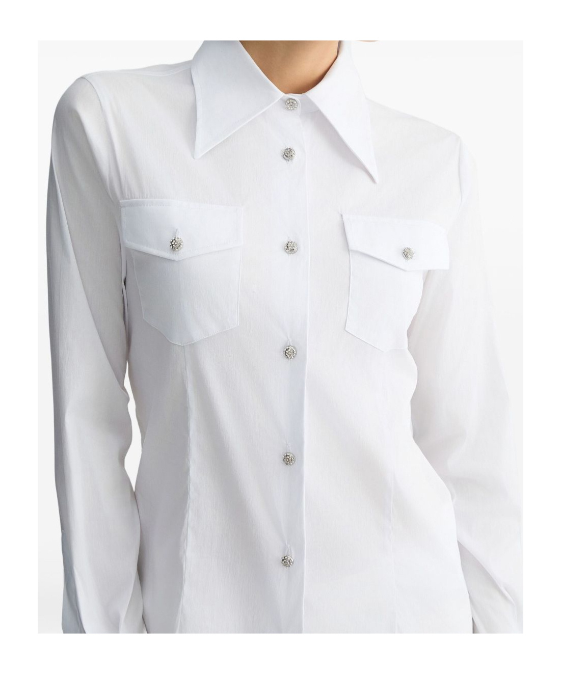 Liu •jo Liu Jo Tailored White Shirt With Flap Pockets