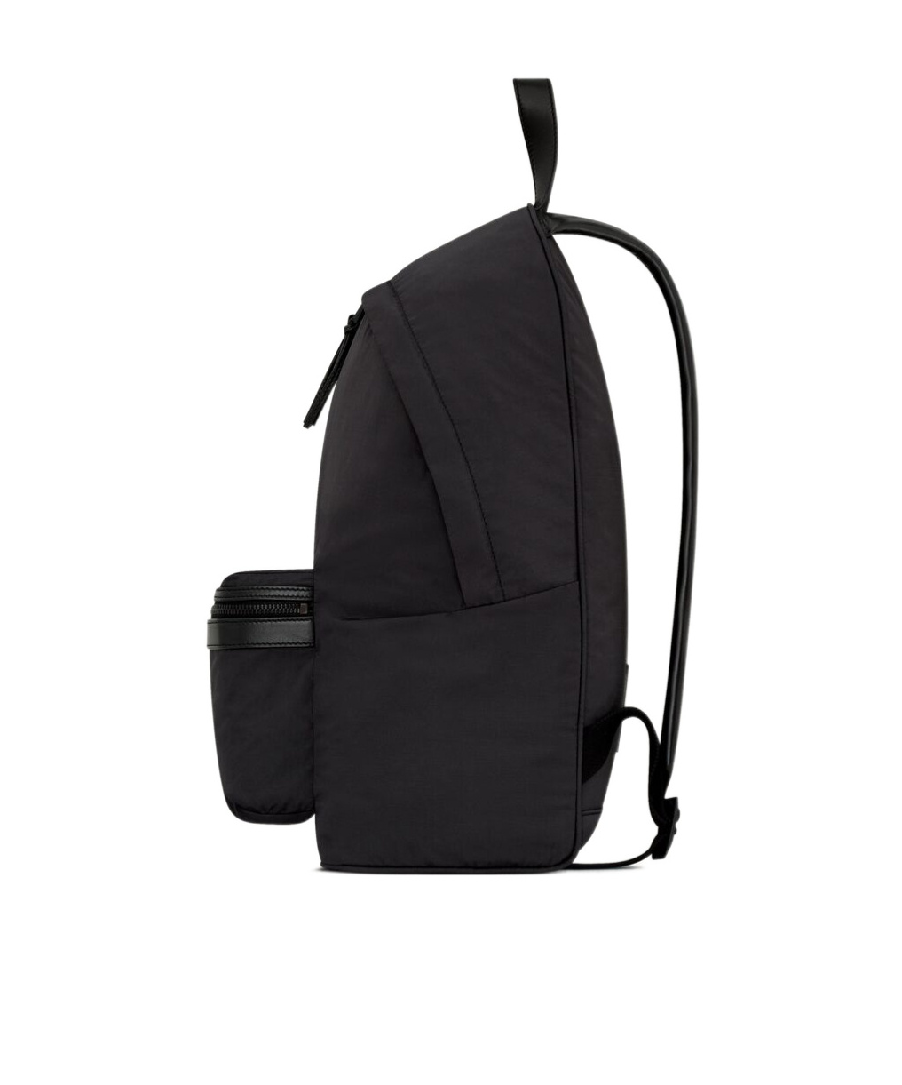 Saint Laurent City Backpack In Nylon Ripstop And Leather In Black