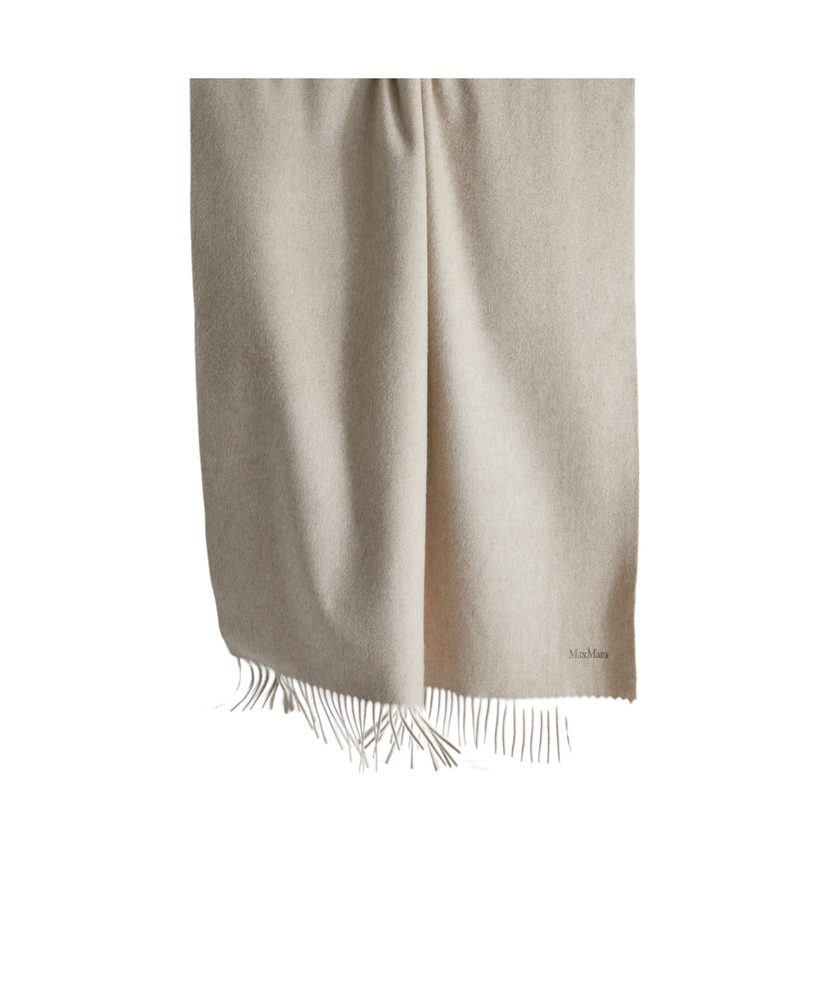 Max Mara Embroidered Cashmere Shawl In Nude