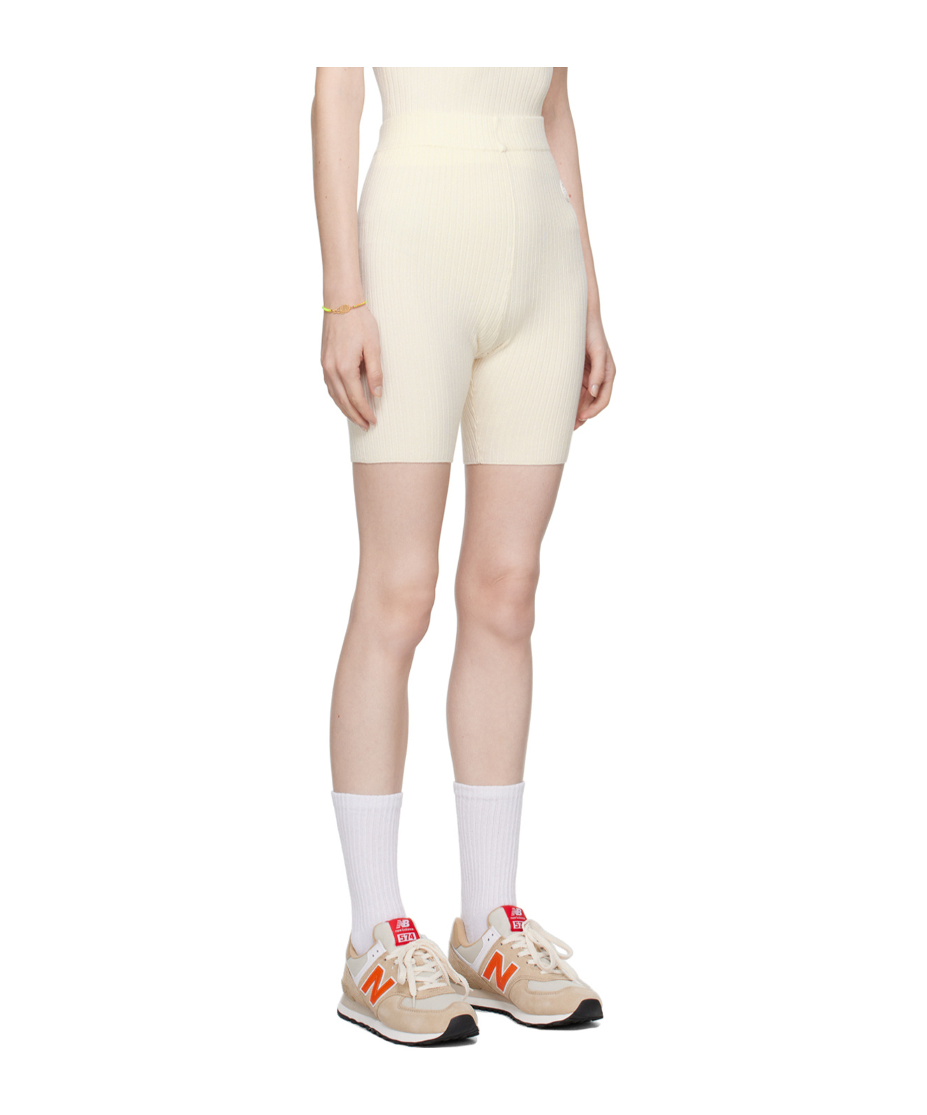 Sporty And Rich Srhwc Cycling Shorts In White