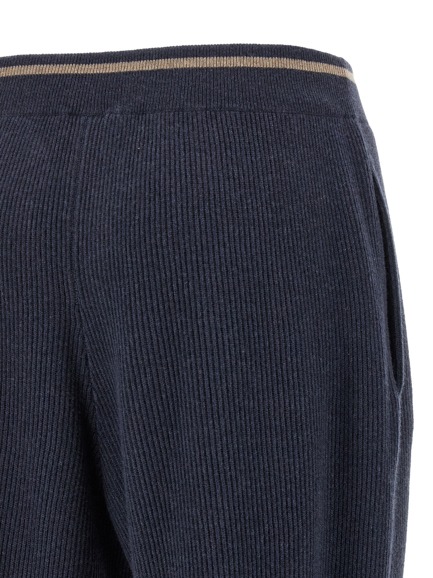 Brunello Cucinelli English Ribbed Trousers Pants Blue