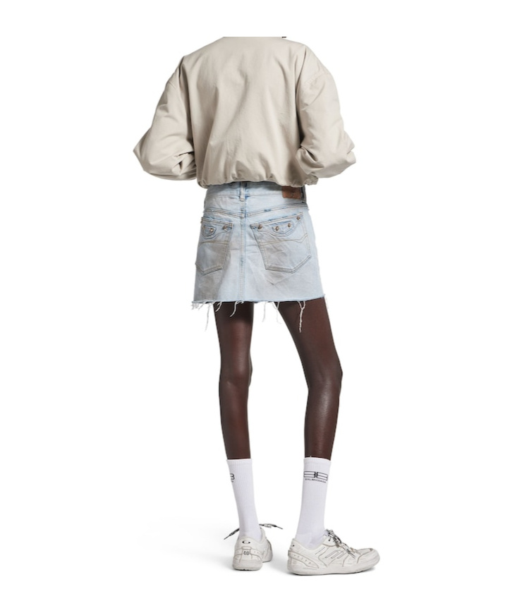Balenciaga Women's City Mini Skirt In Light Blue In Blue