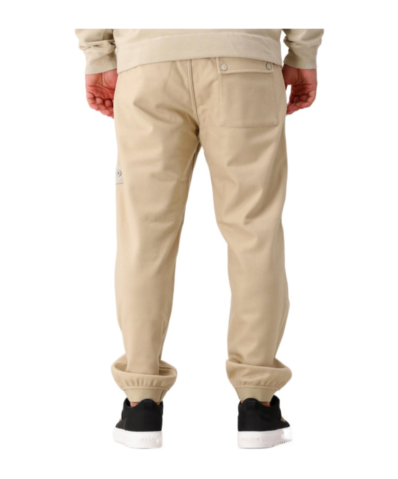 Stone Island Elastic Waistband Casual Pants In Nude