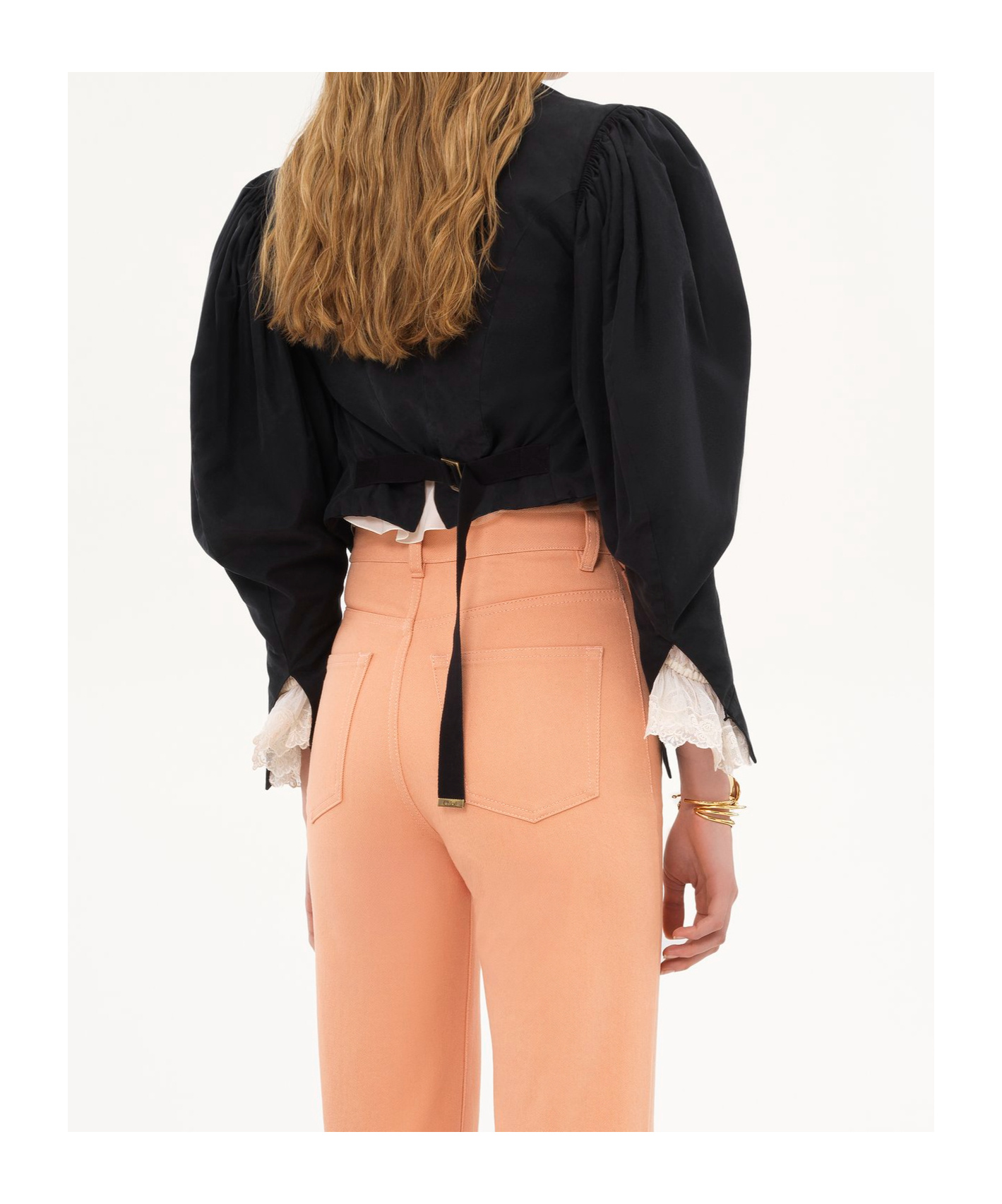 CHLOÉ BALLOON-SLEEVE CROPPED JACKET