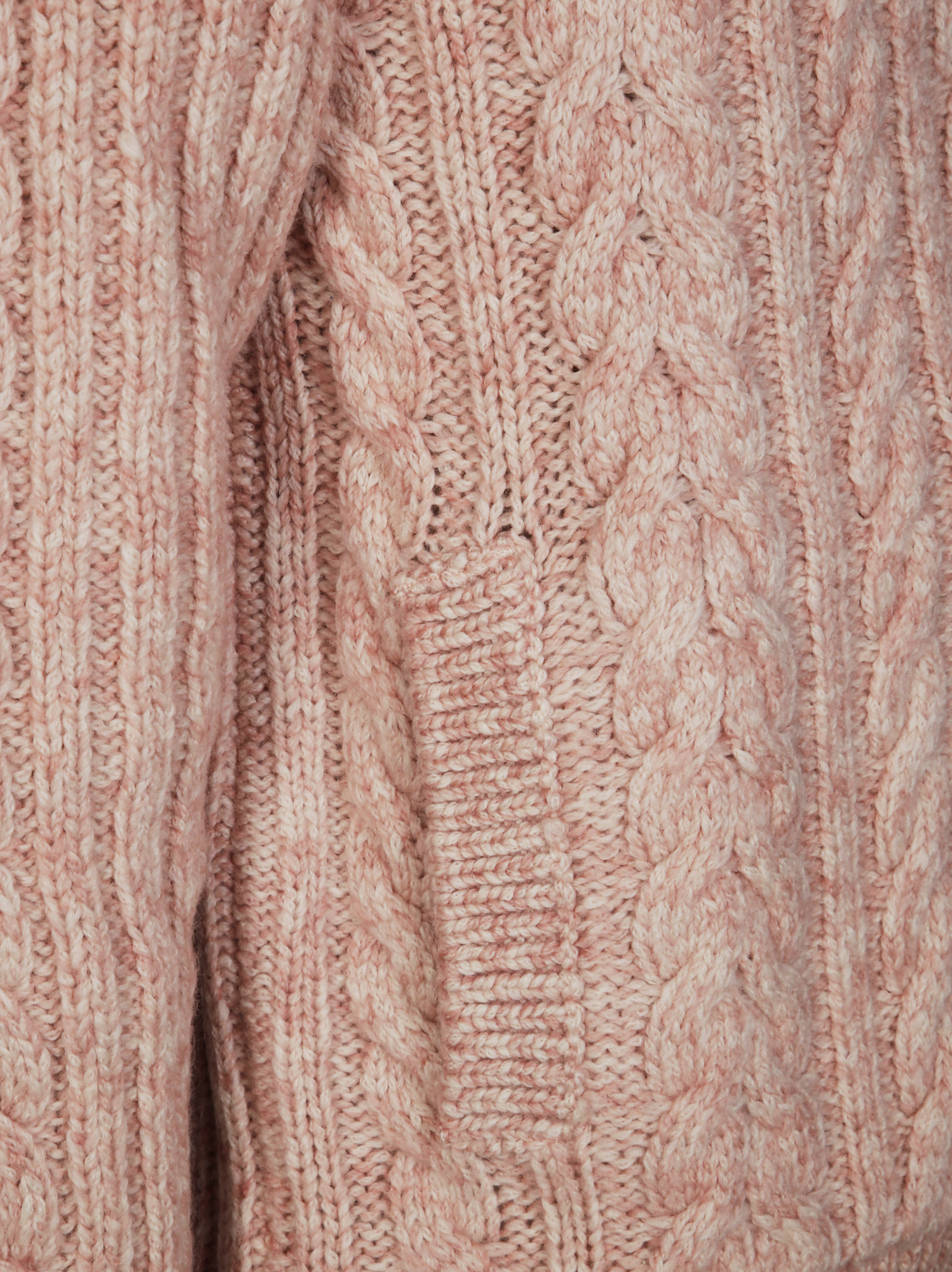 Herno Cable-knit And Ribbed Zip-up Cardigan In Pink