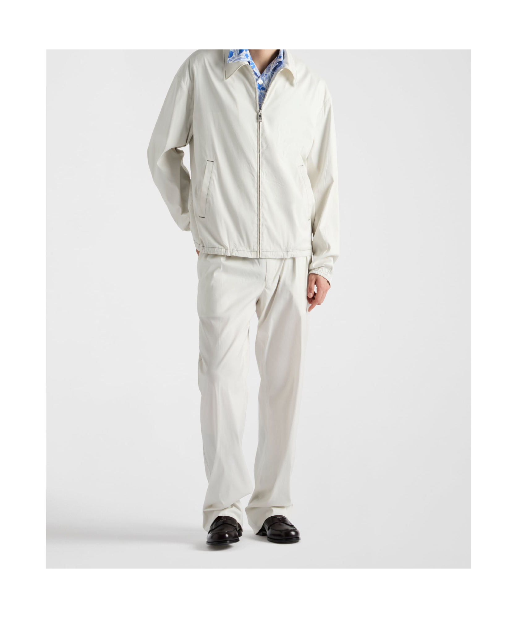 Prada Wide-leg Cotton Trousers In White