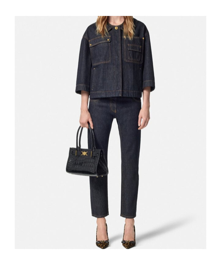 Versace Straight Jeans In Black