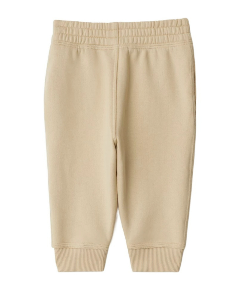 Burberry Ekd Cotton Track Pants In Nude