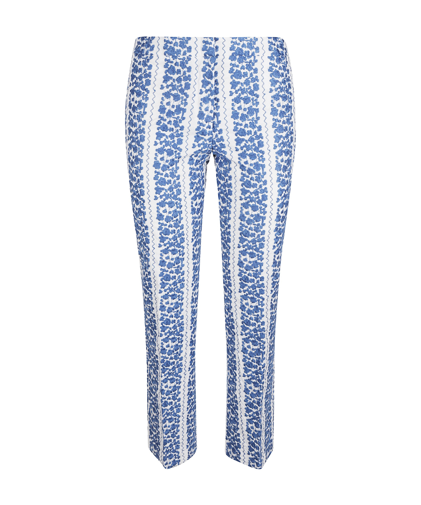 True Royal Embroidered Pattern Pants In Blue