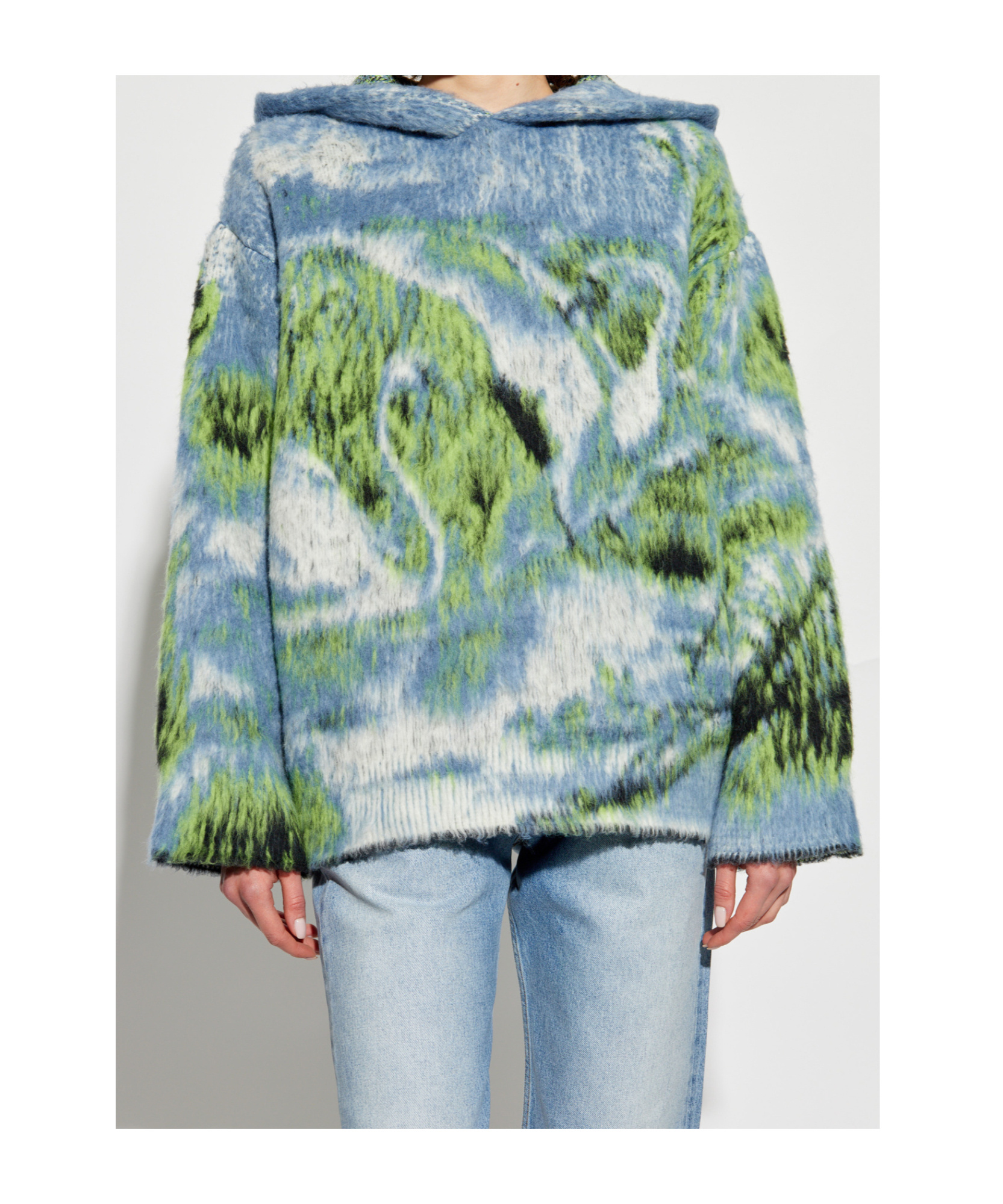 Attico Multicolor Sweater In Green