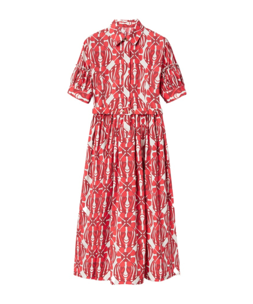 La Doublej Libertine Midi Dress In Red
