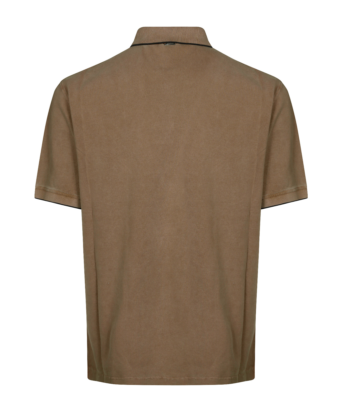 Herno Polo Shirt With Piquet Collar And Short Sleeves In Green