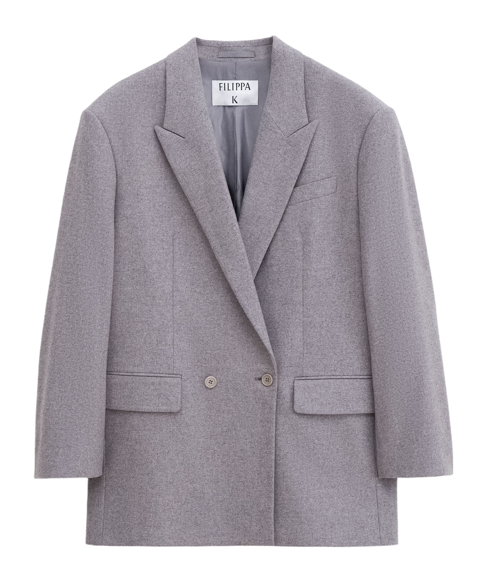 Filippa K Double-breasted Blazer In Gray