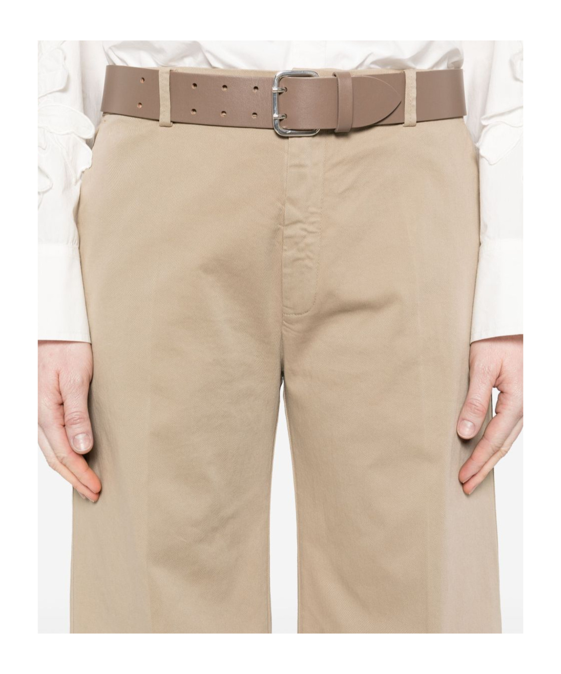 FORTE FORTE BRUSHED COTTON TWILL TROUSERS 