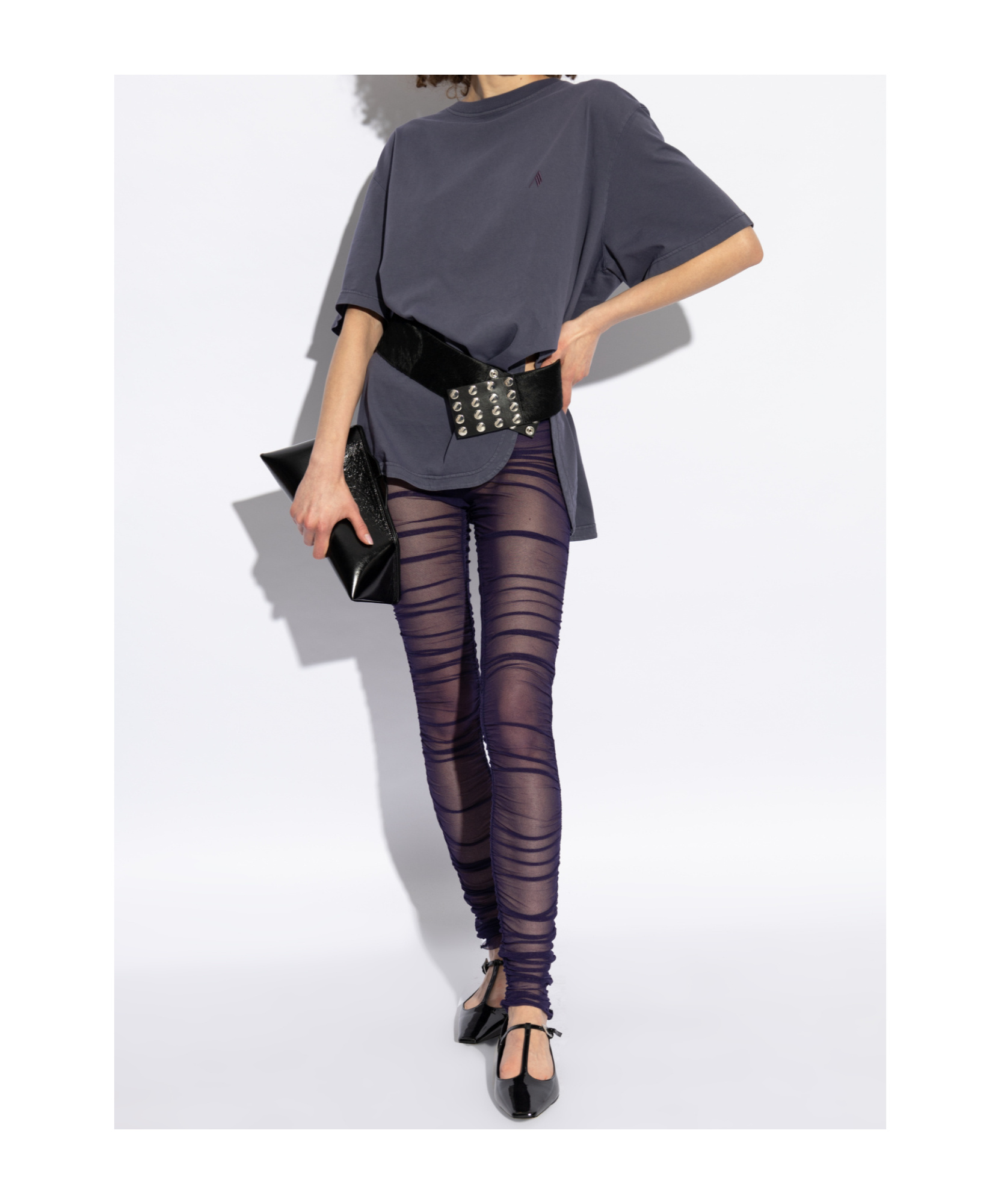 Attico Juno Ballet Flats In Black