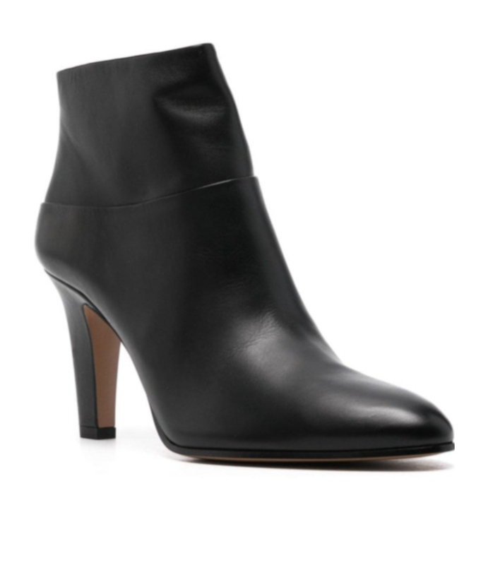Chloé Eve 85 Heeled Leather Ankle Boots In Black
