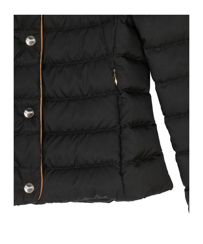 Herno Long-sleeved Down Jacket In Black