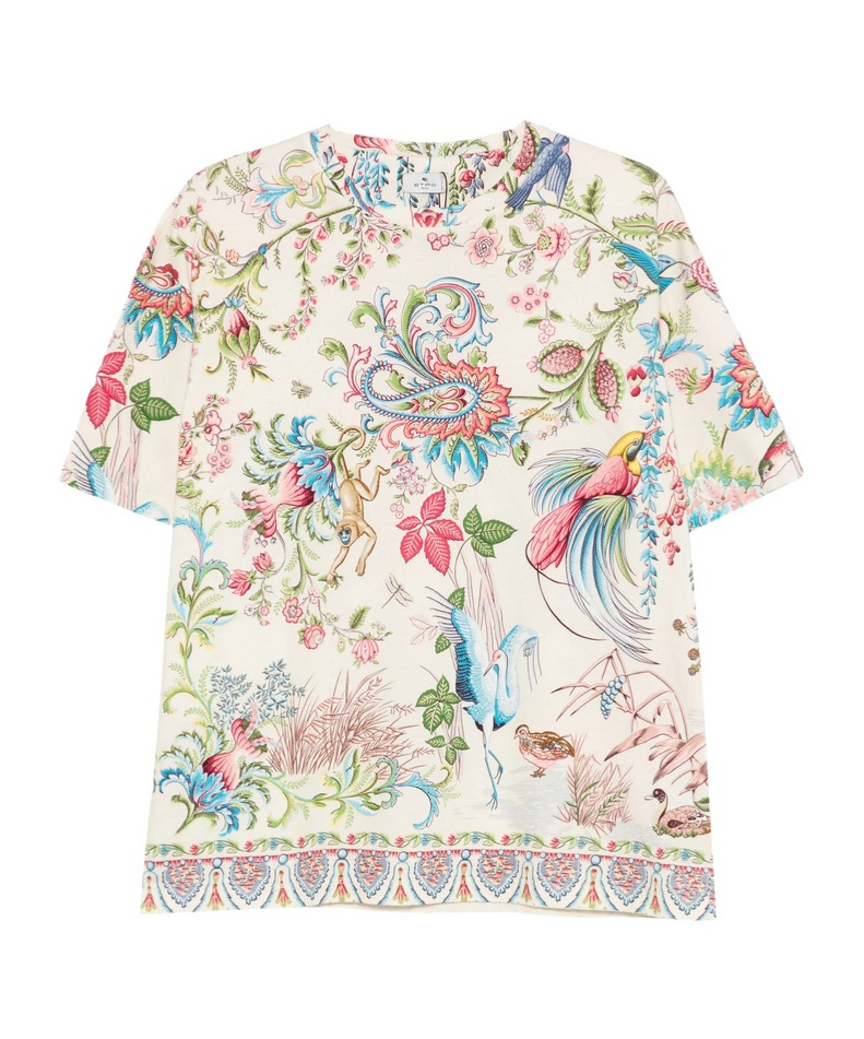 Etro Patterned Crewneck T-shirt In Multi