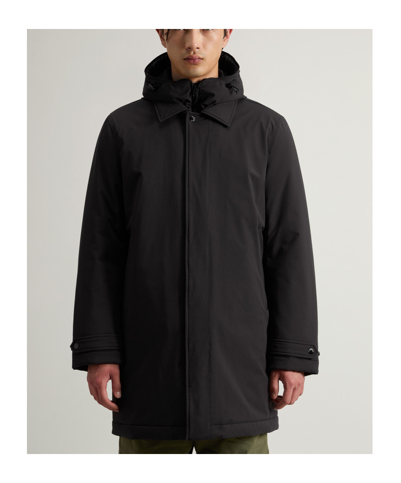 Woolrich Layered Coat In Black