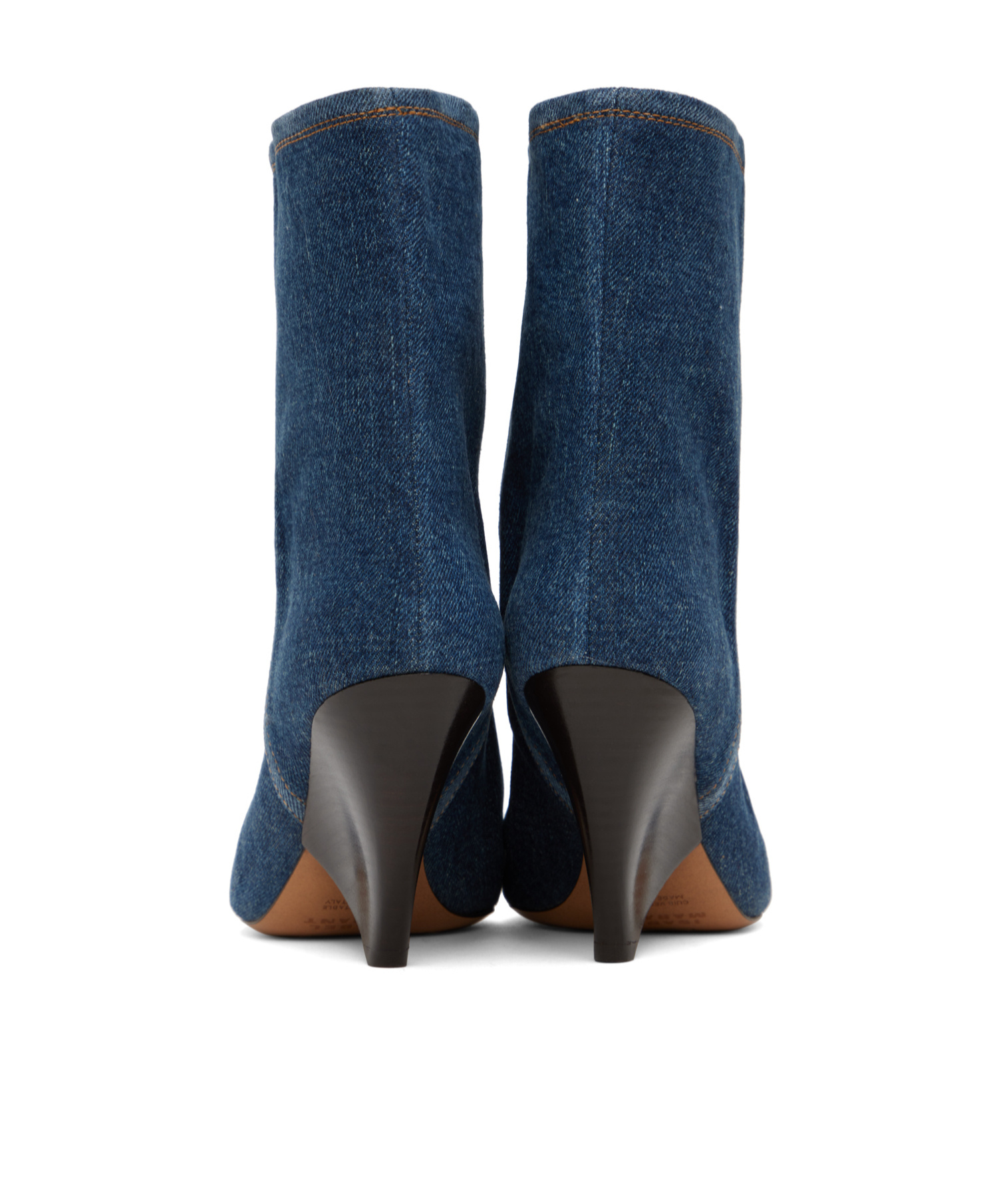 Isabel Marant Miyako Denim Ankle Booties In Blue